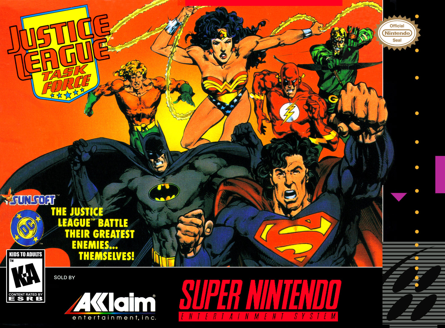 JUSTICE LEAGUE TASK FORCE - SNES (W/BOX & MANUAL)