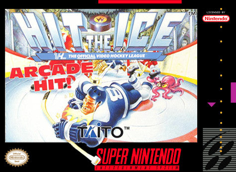 HIT THE ICE - SNES (W/BOX & MANUAL)