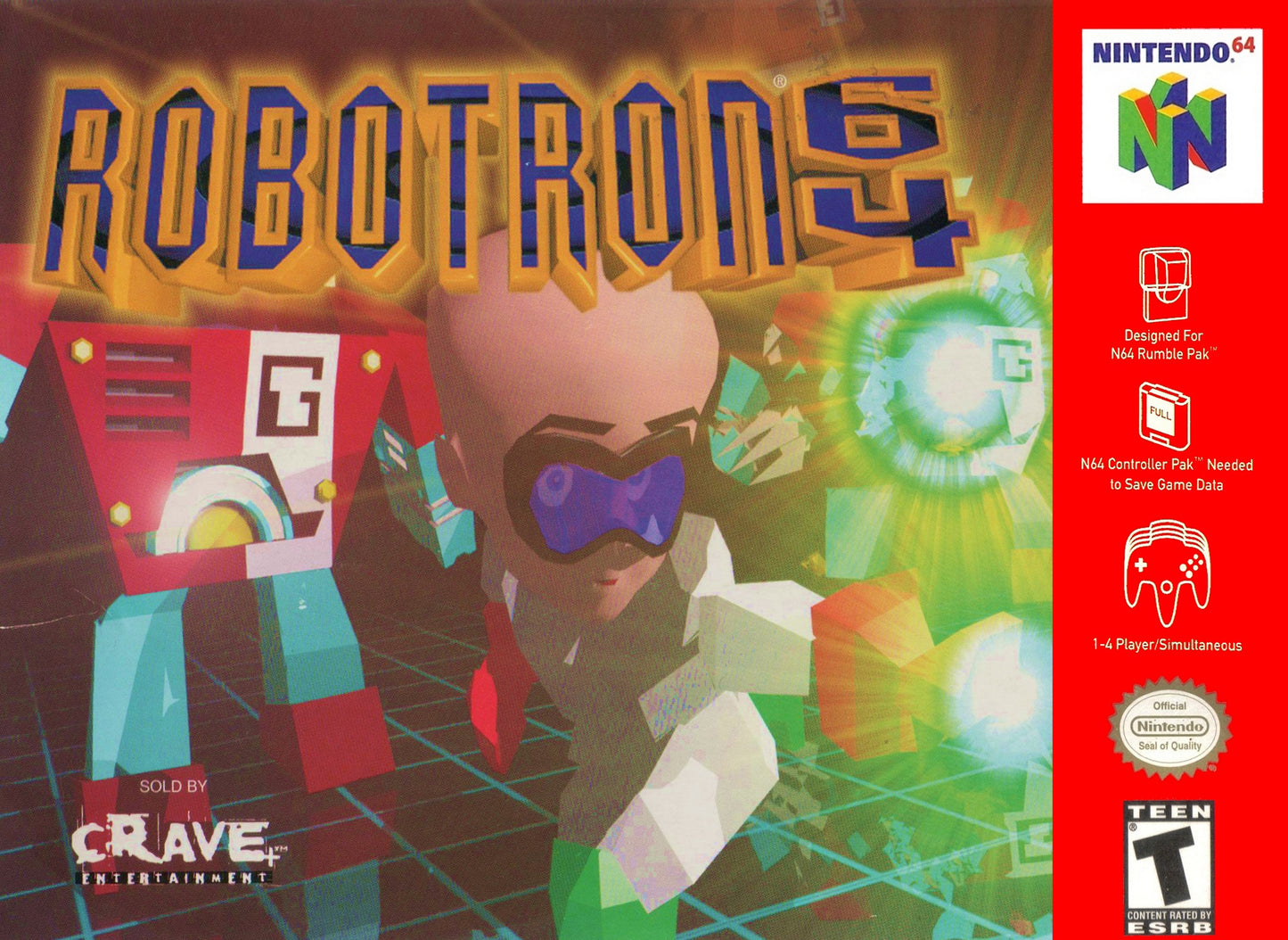 ROBOTRON 64 - N64 (W/BOX & MANUAL)