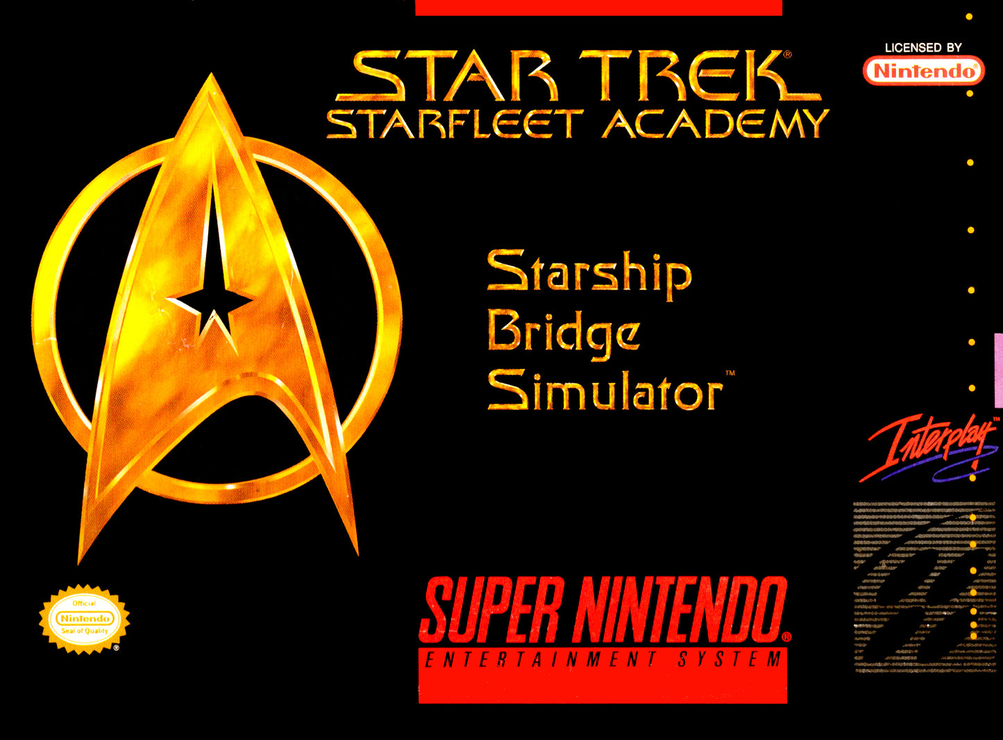 STAR TREK: STARFLEET ACADEMY - SNES (W/BOX & MANUAL)