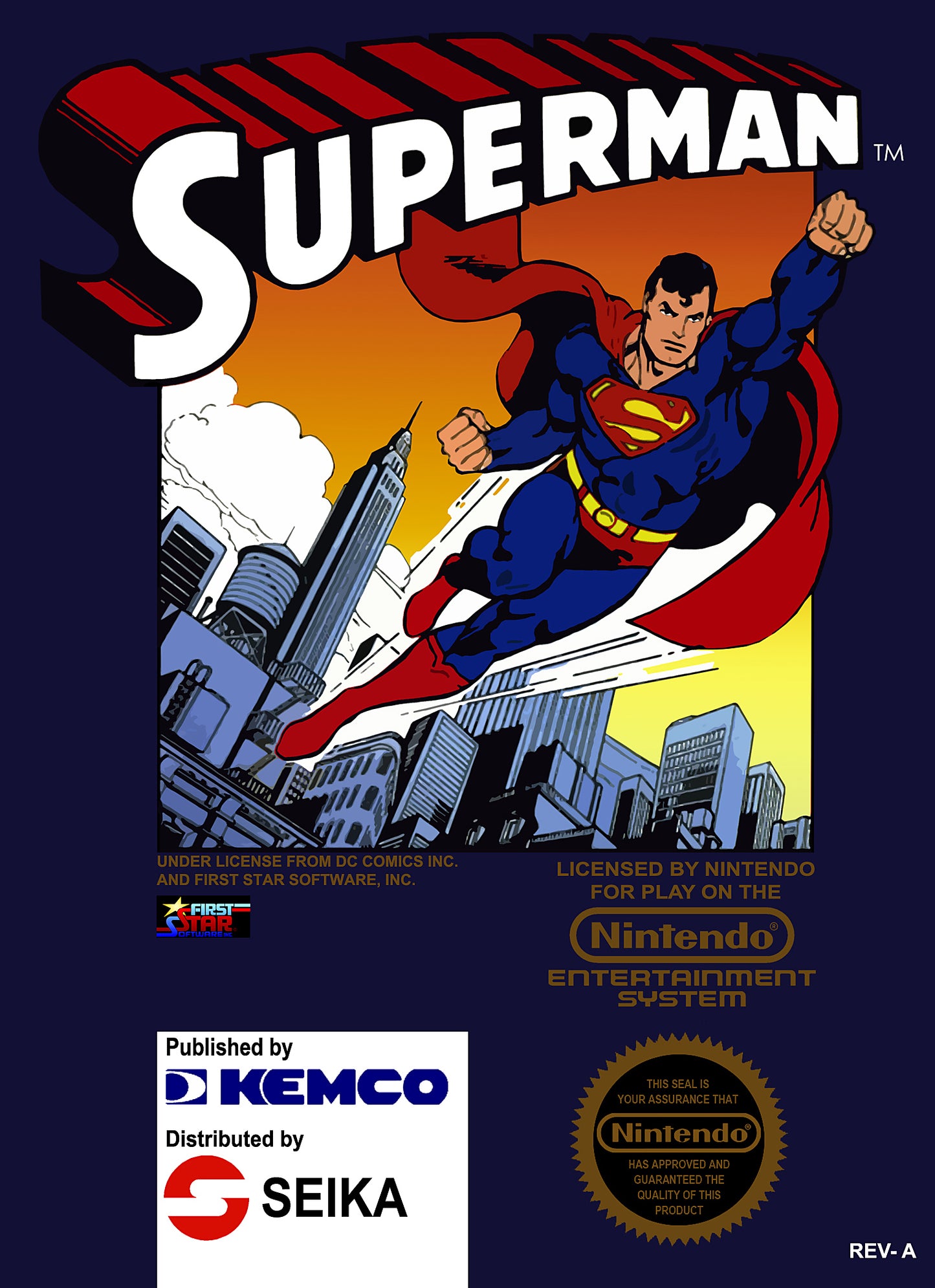 SUPERMAN - NES (W/BOX & MANUAL)