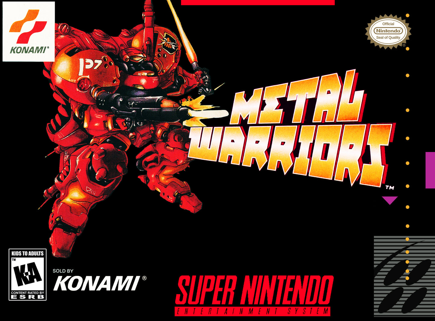 METAL WARRIORS - SNES (W/BOX & MANUAL)