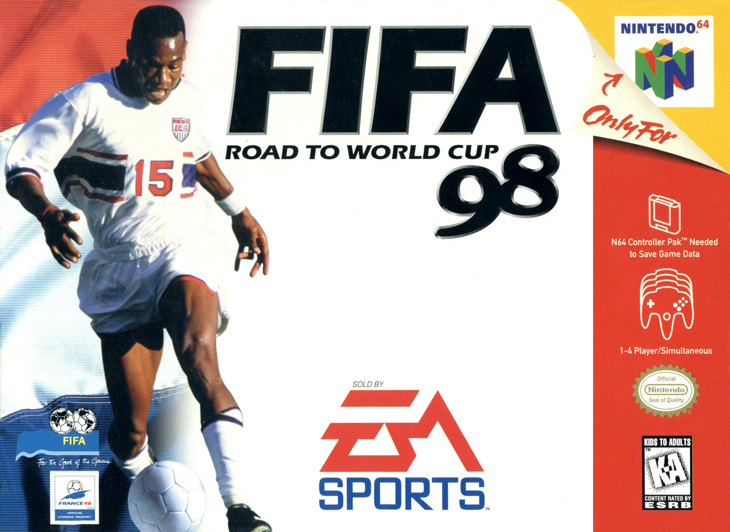 FIFA ROAD TO WORLD CUP 98 - N64 (W/BOX & MANUAL)