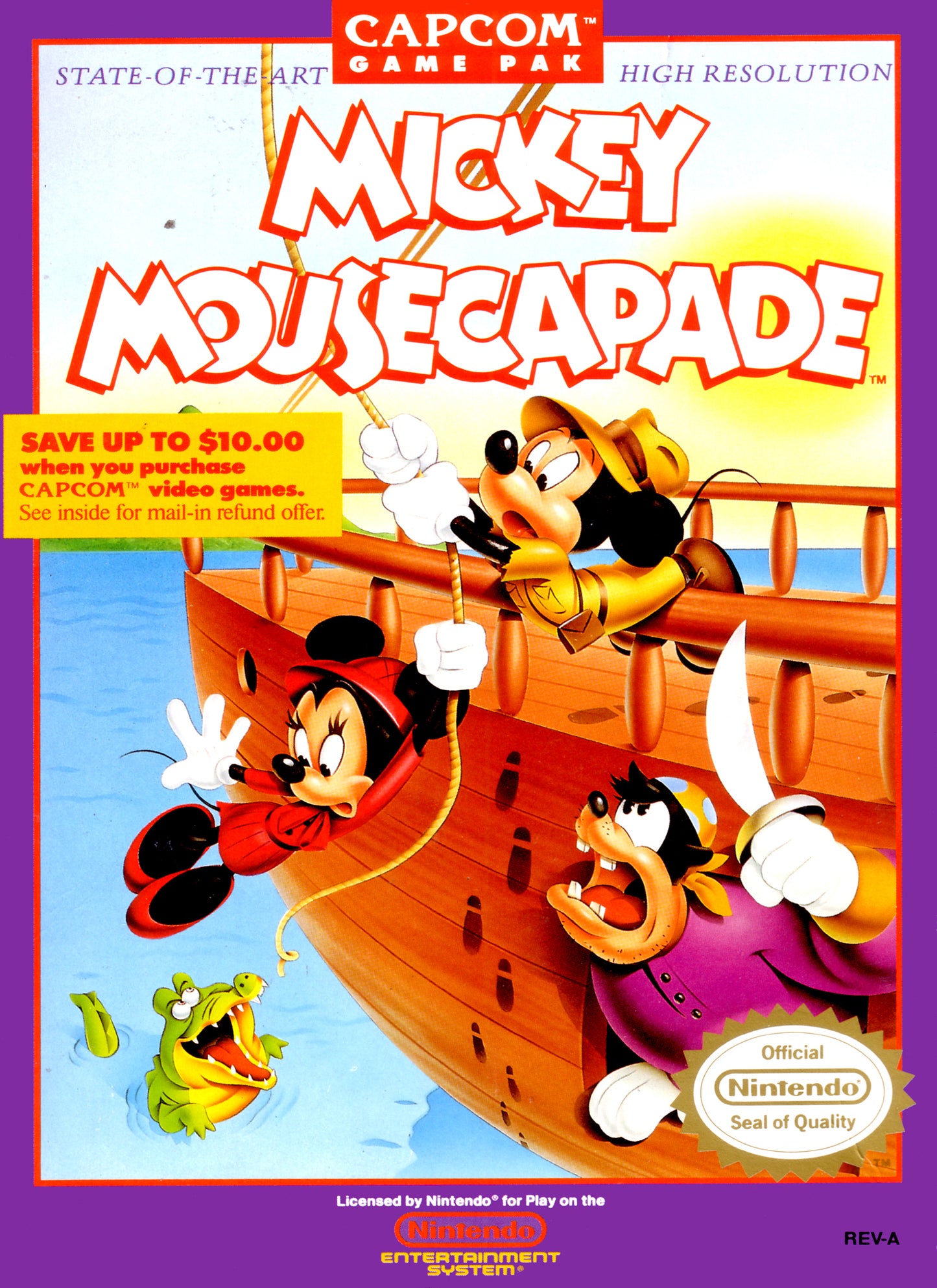 MICKEY MOUSECAPADE - NES (W/BOX & MANUAL)