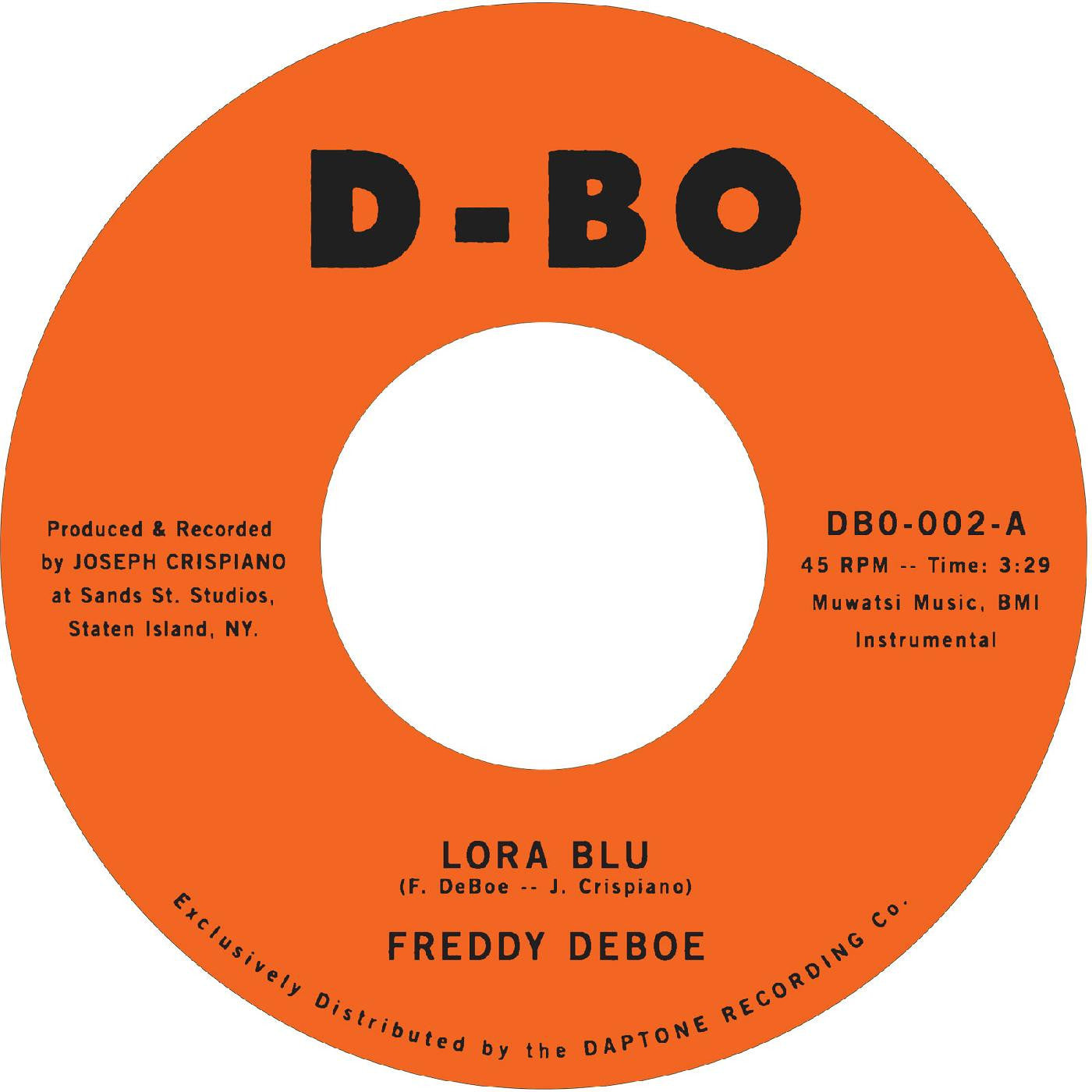 DEBOE, FREDDY - LORA BLU B/W LOST AT SEA