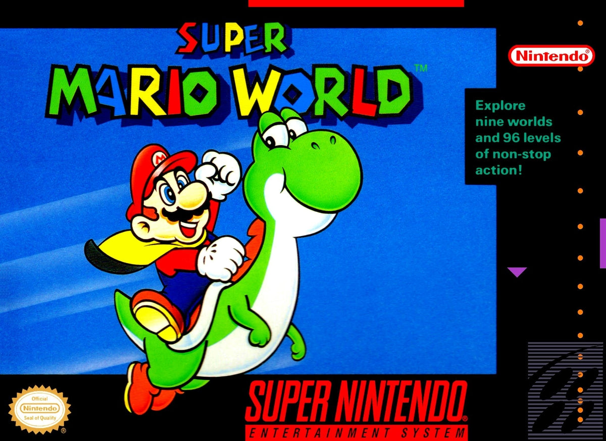SUPER MARIO WORLD 2: YOSHI'S ISLAND - SNES (W/BOX & MANUAL)