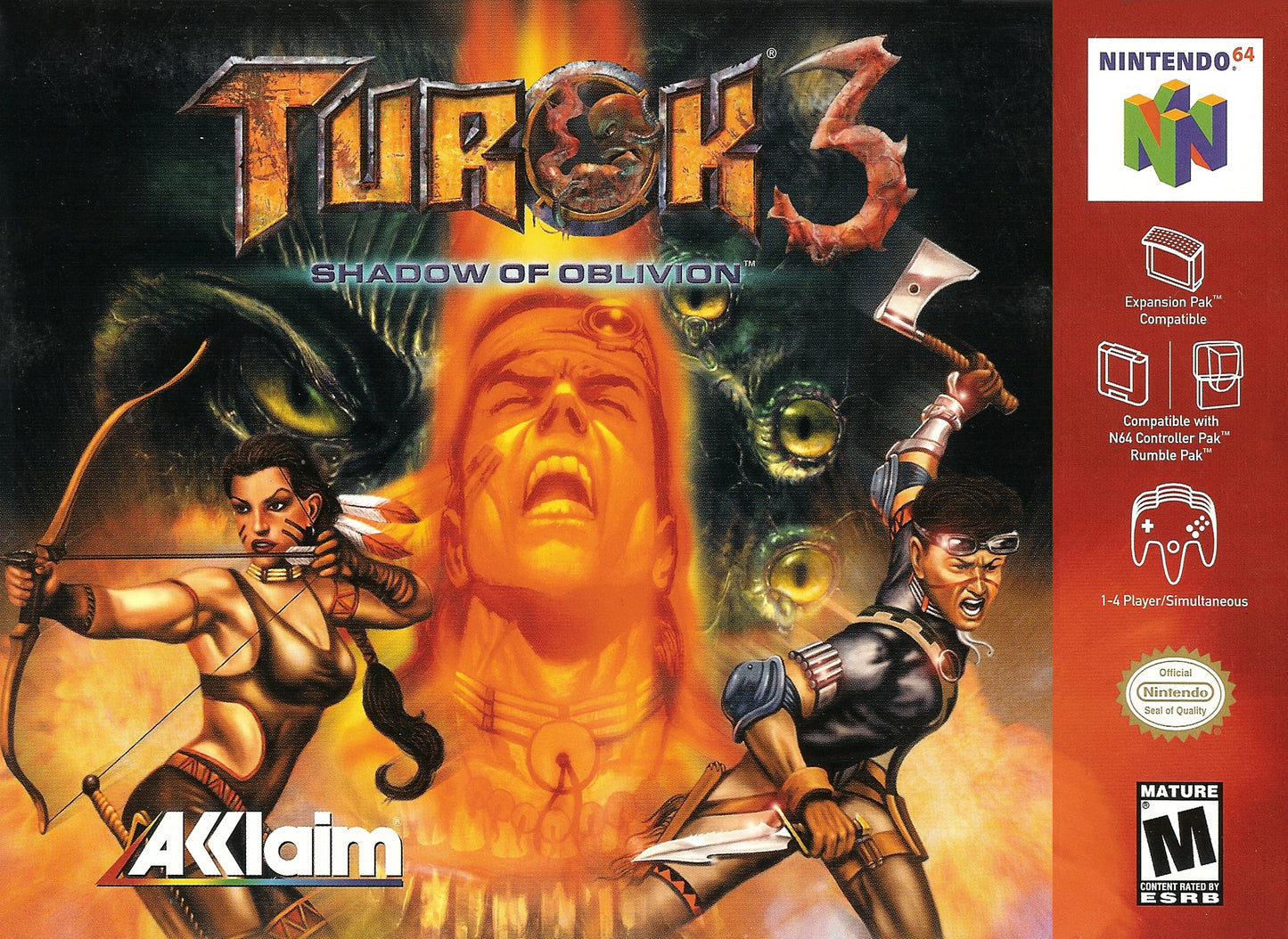 TUROK 3: SHADOW OF OBLIVION - N64 (W/BOX & MANUAL)
