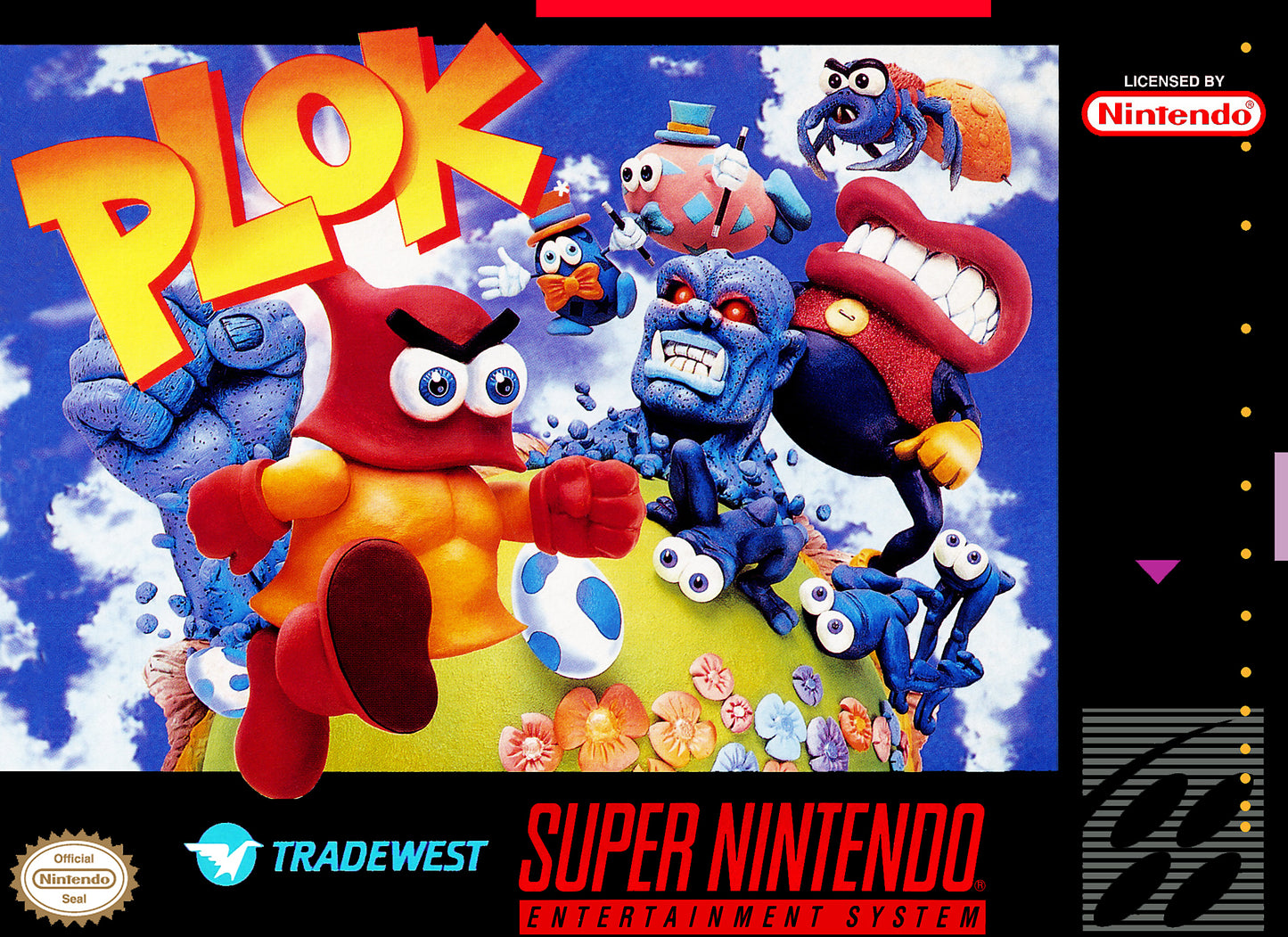 PLOK - SNES (W/BOX & MANUAL)