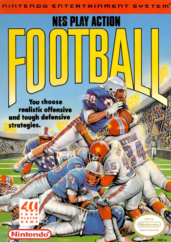 PLAY ACTION FOOTBALL - NES (W/BOX & MANUAL)