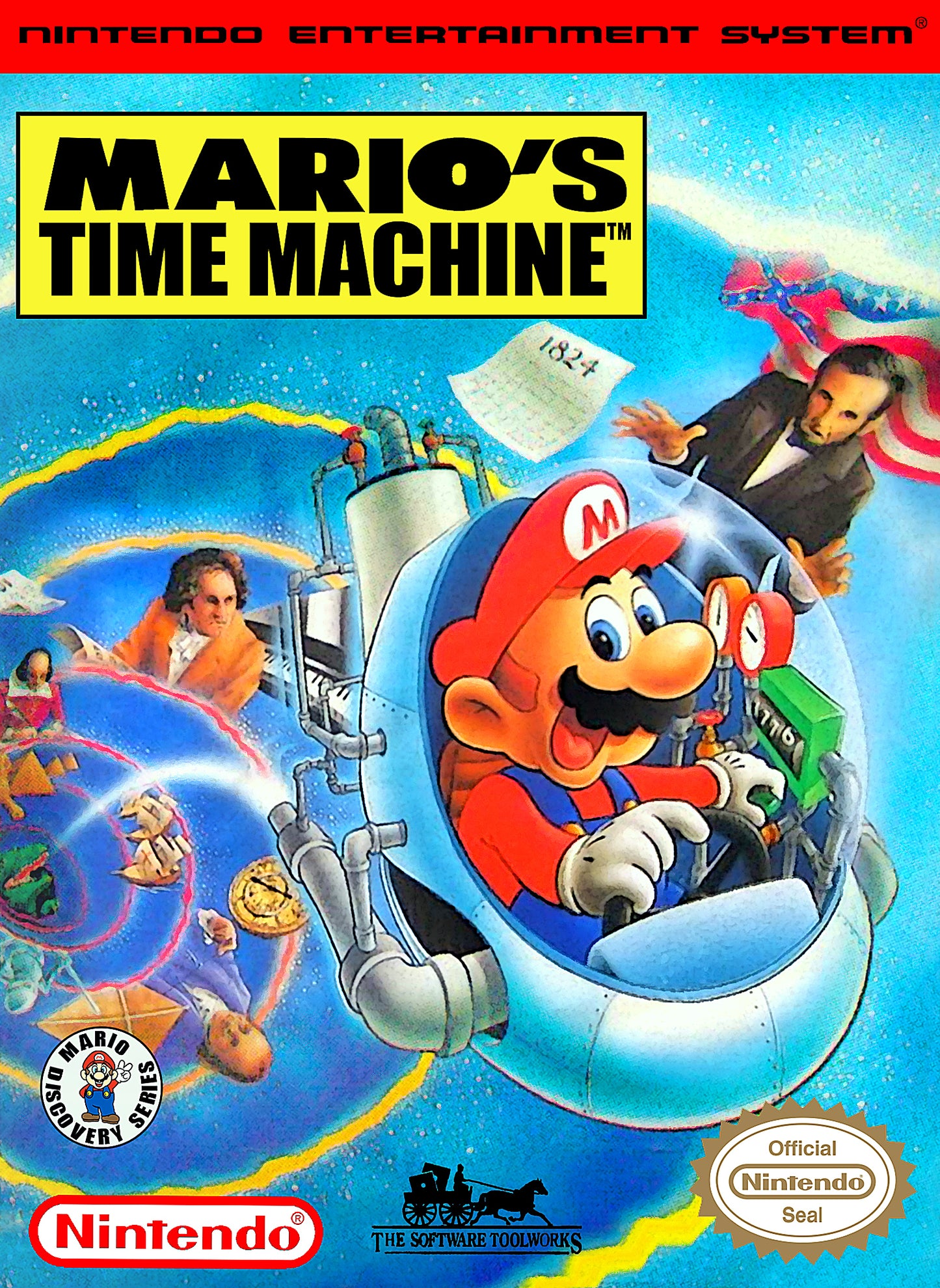 MARIO'S TIME MACHINE - SNES (W/BOX & MANUAL)