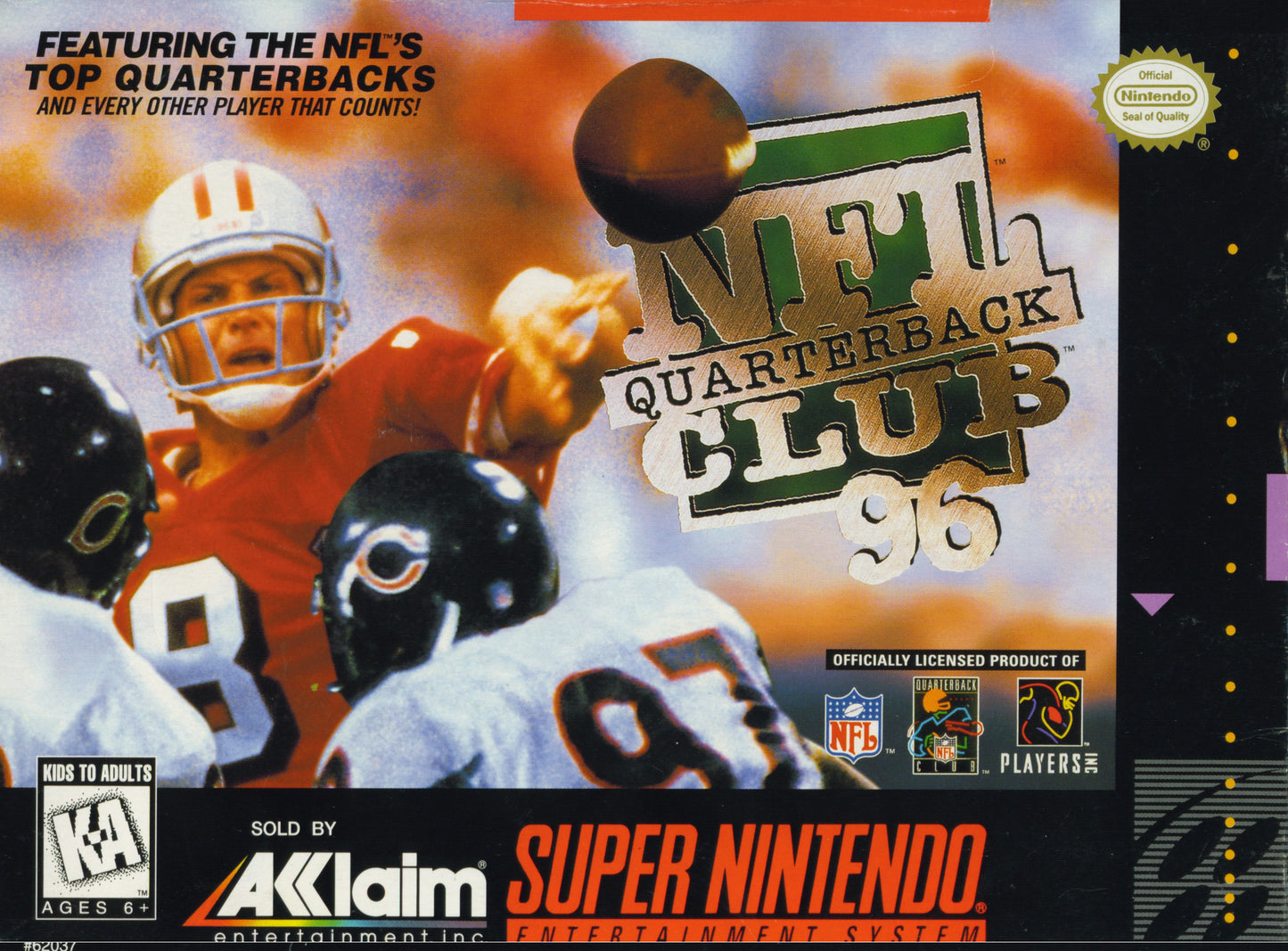 NFL QUARTERBACK CLUB 96 - SNES (W/BOX & MANUAL)
