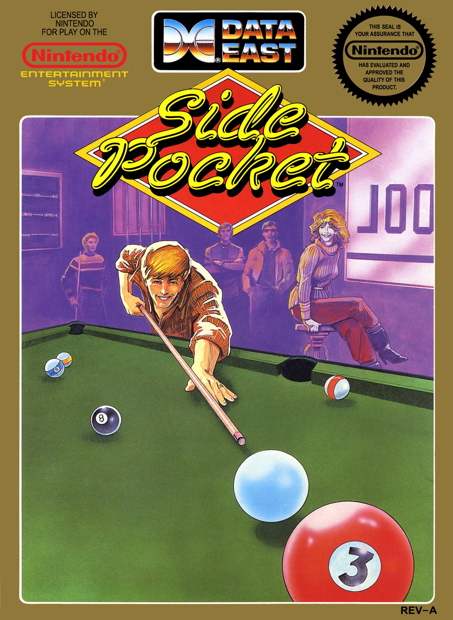 SIDE POCKET - SNES (W/BOX & MANUAL)