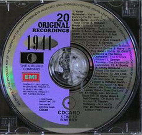 VARIOUS - A TIME TO REMEMBER 1941