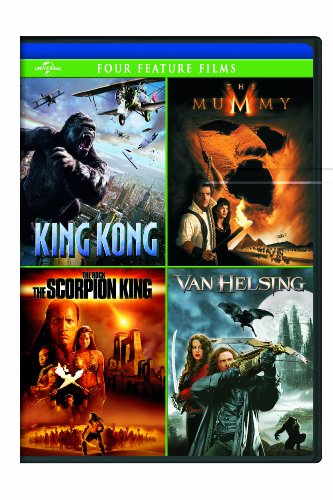 KING KONG/MUMMY/SCORPION KING/VAN HELSIN - DVD-FOUR FEATURE FILMS