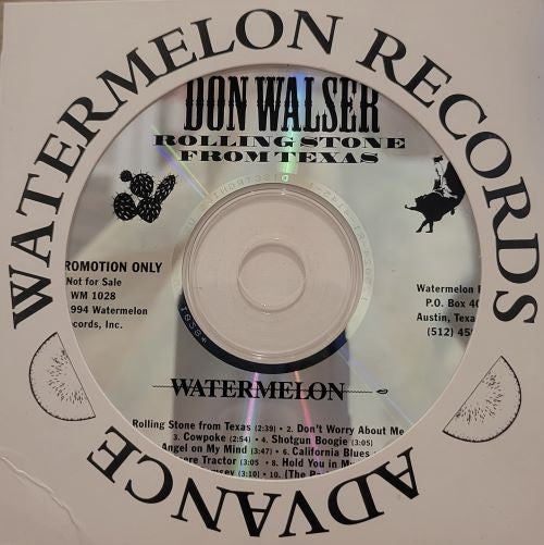 WALSER, DON - ROLLING STONE FROM TEXAS