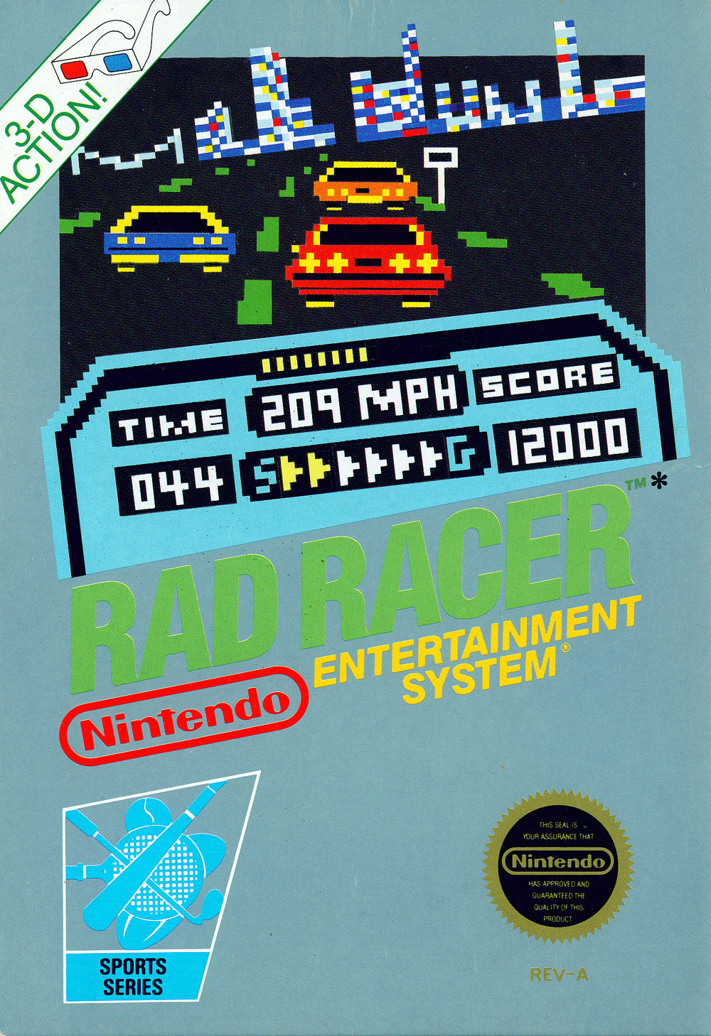 RAD RACER - NES (W/BOX)