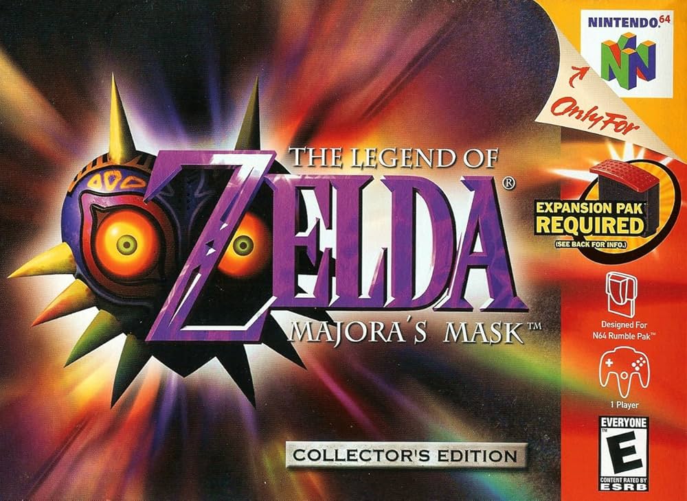 LEGEND OF ZELDA: MAJORA'S MASK (GOLD CAR - N64 (W/BOX & MANUAL)