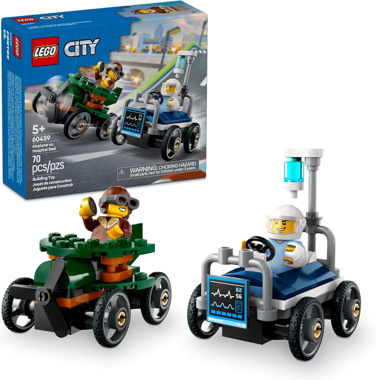 LEGO: AIRPLANE VS. HOSPITAL BED #60459 - LEGO CITY (70 PCS)