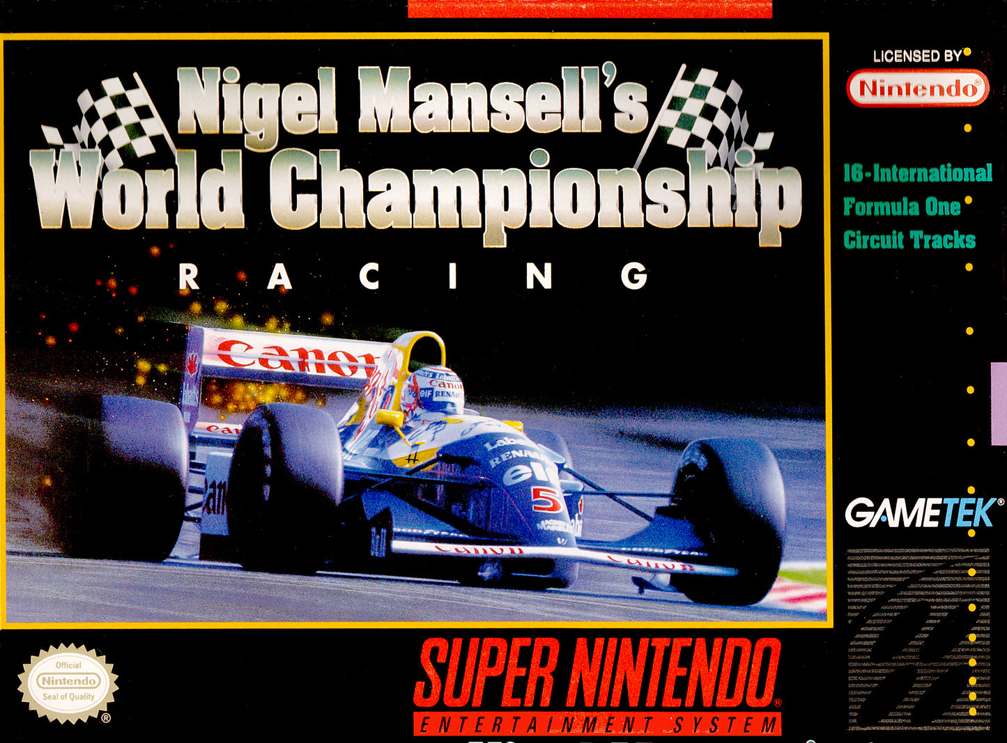 NIGEL MANSELL'S WORLD CHAMPIONSHIP RACIN - SNES
