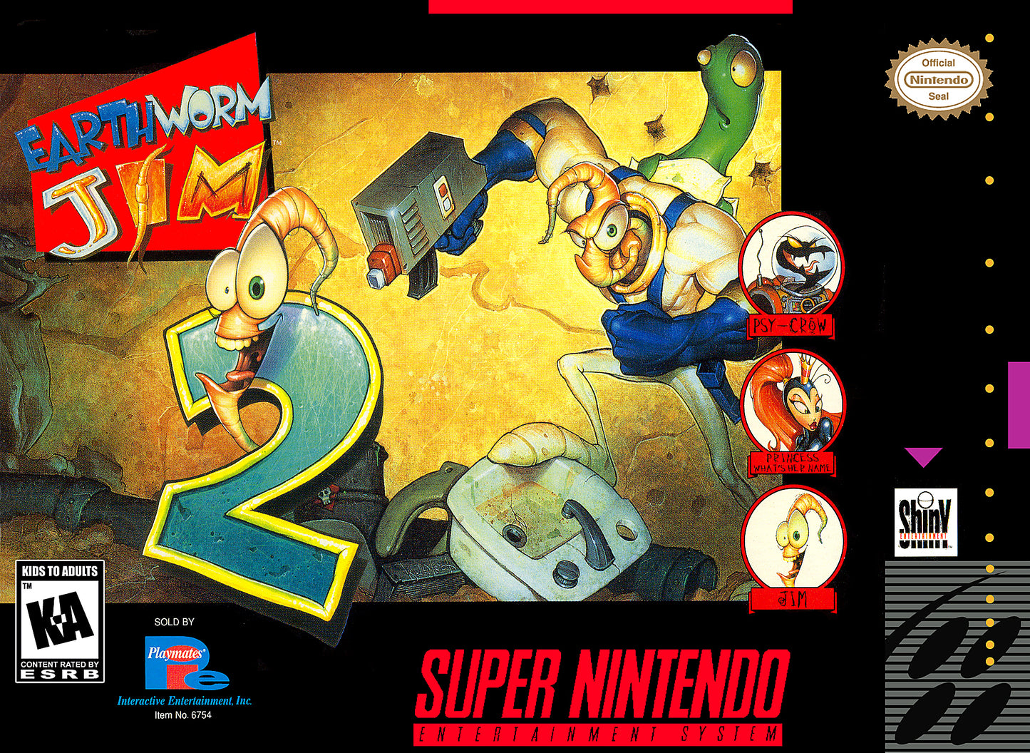 EARTHWORM JIM 2 - SNES (W/BOX & MANUAL)