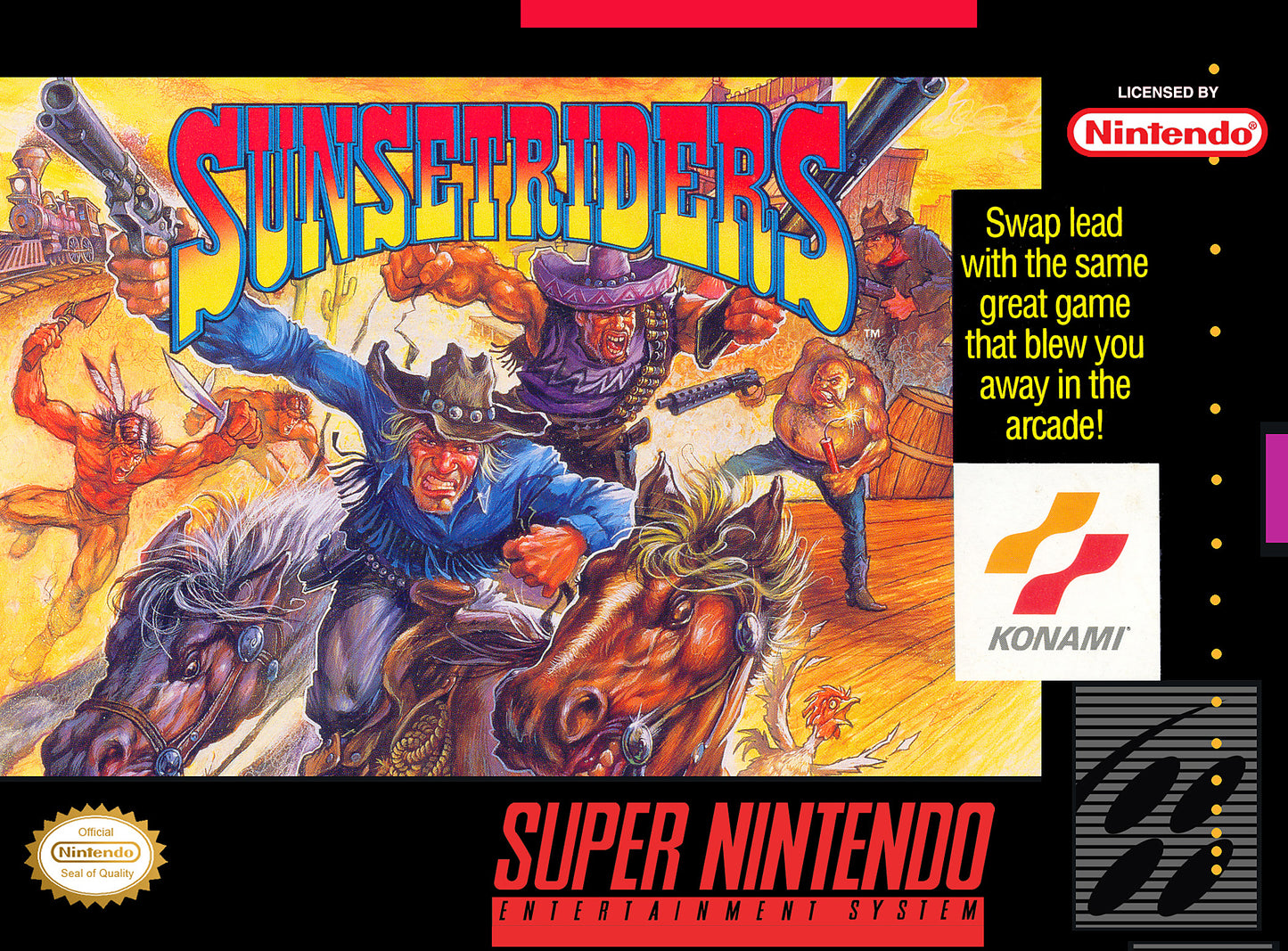 SUNSET RIDERS - SNES (W/BOX & MANUAL)