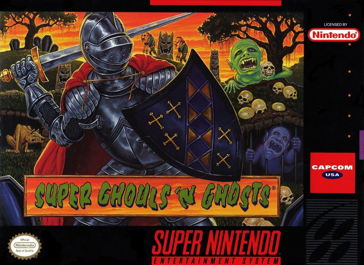 SUPER GHOULS 'N GHOSTS - SNES (W/BOX)