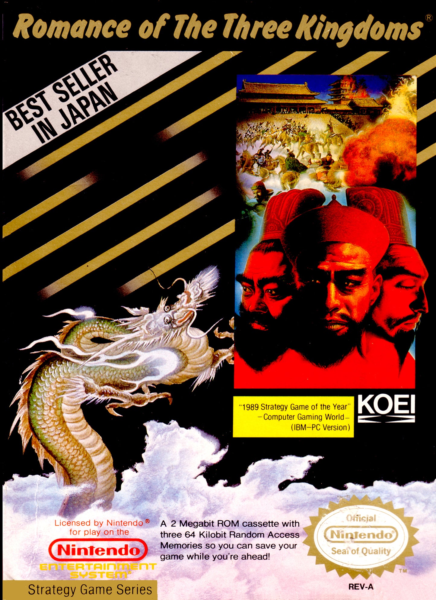ROMANCE OF THE THREE KINGDOMS IV: WALL O - SNES (W/BOX & MANUAL)