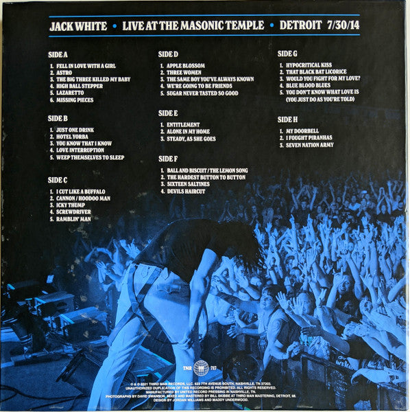 Jack White - Live At The Masonic Temple (Used LP)