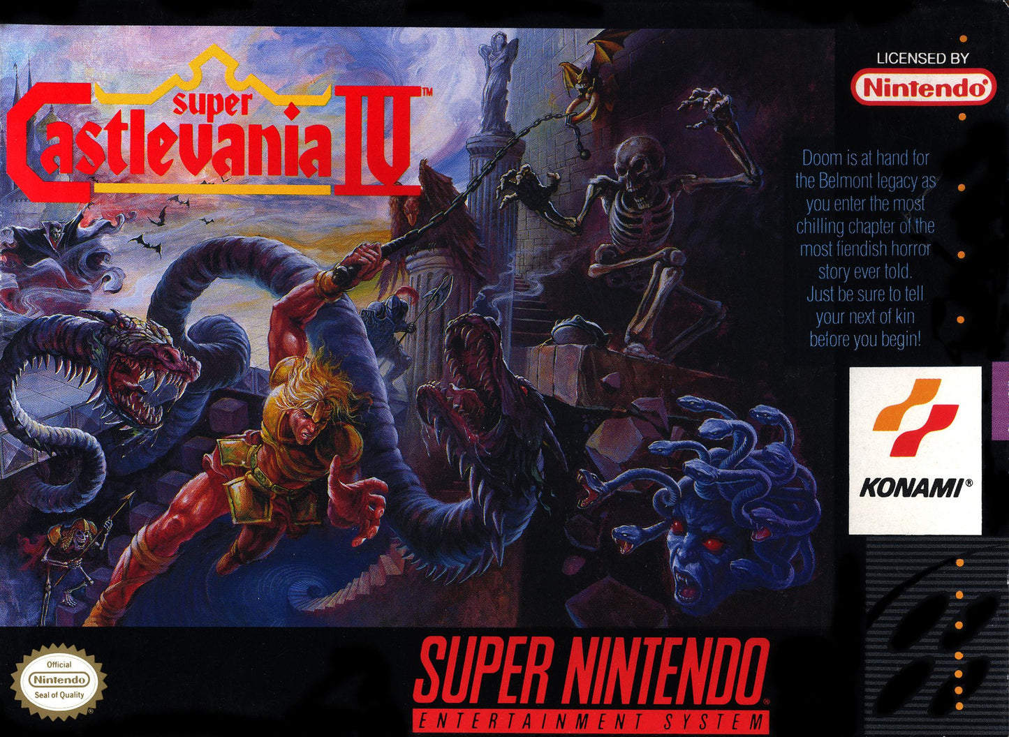 SUPER CASTLEVANIA IV - SNES (W/BOX & MANUAL)