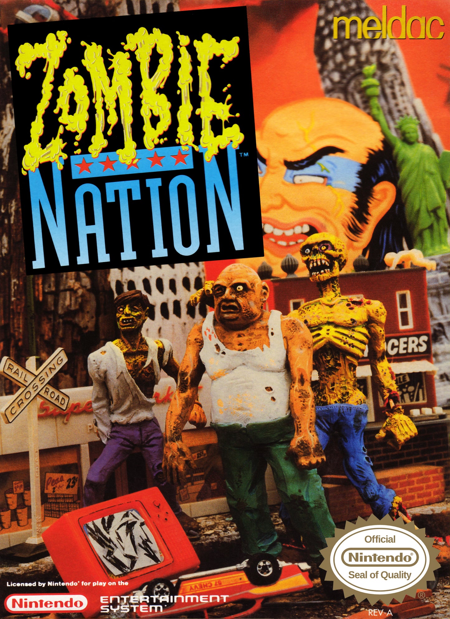 ZOMBIE NATION - NES (W/BOX & MANUAL)