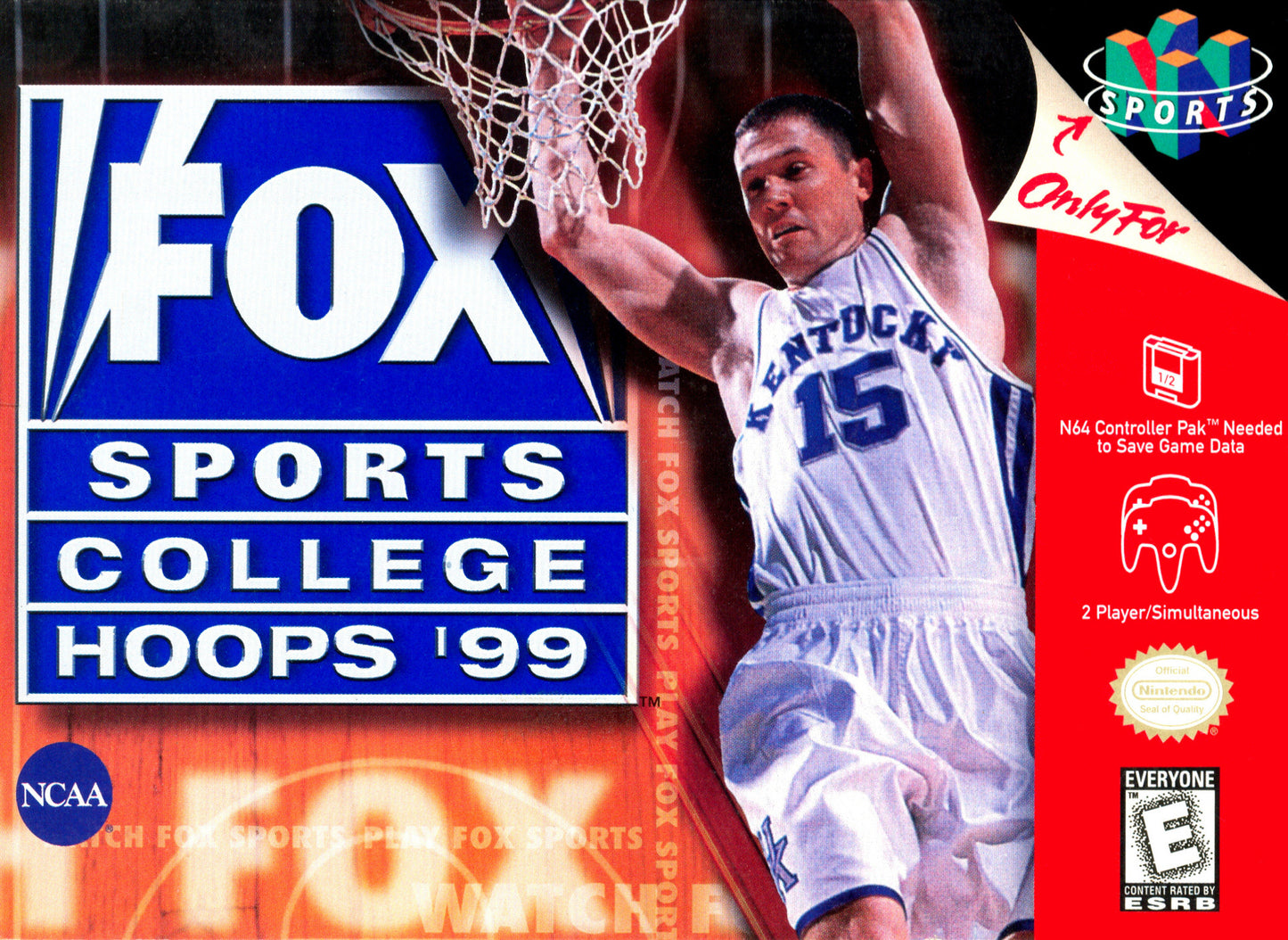 FOX SPORTS COLLEGE HOOPS '99 - N64 (W/BOX & MANUAL)