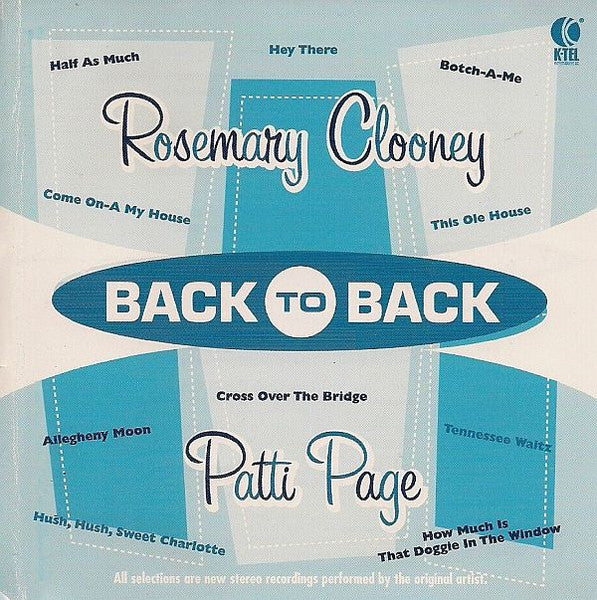 CLOONEY, ROSEMARY - BACK TO BACK