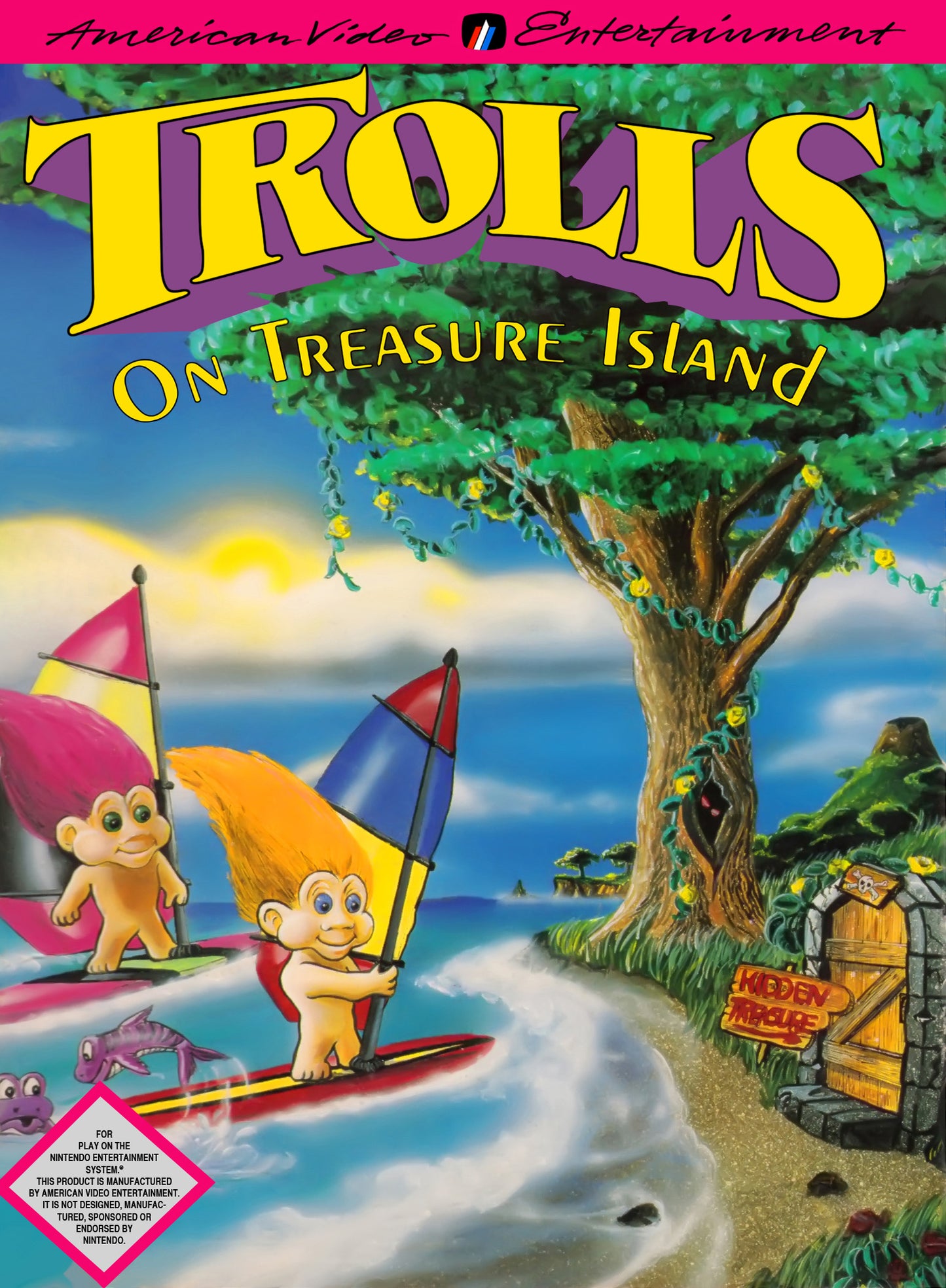 TROLLS ON TREASURE ISLAND - NES (W/BOX)