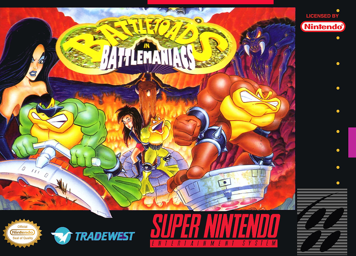 BATTLETOADS IN BATTLEMANIACS - SNES (W/BOX)