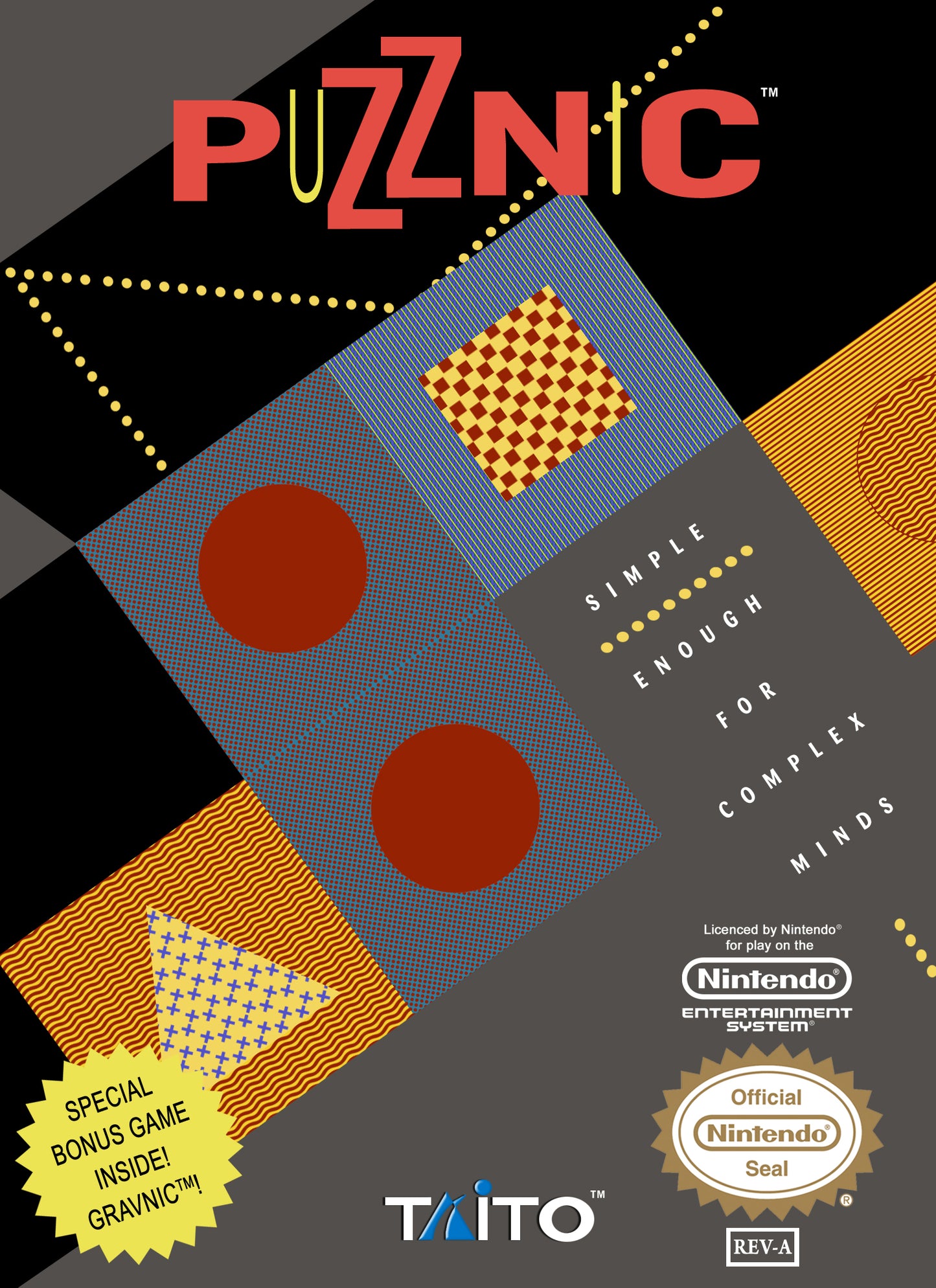 PUZZNIC - NES (W/BOX & MANUAL)