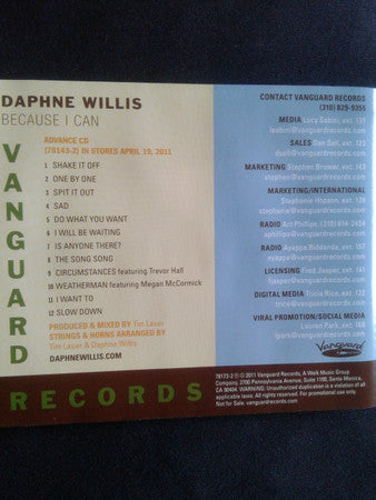 WILLIS, DAPHNE - BECAUSE I CAN