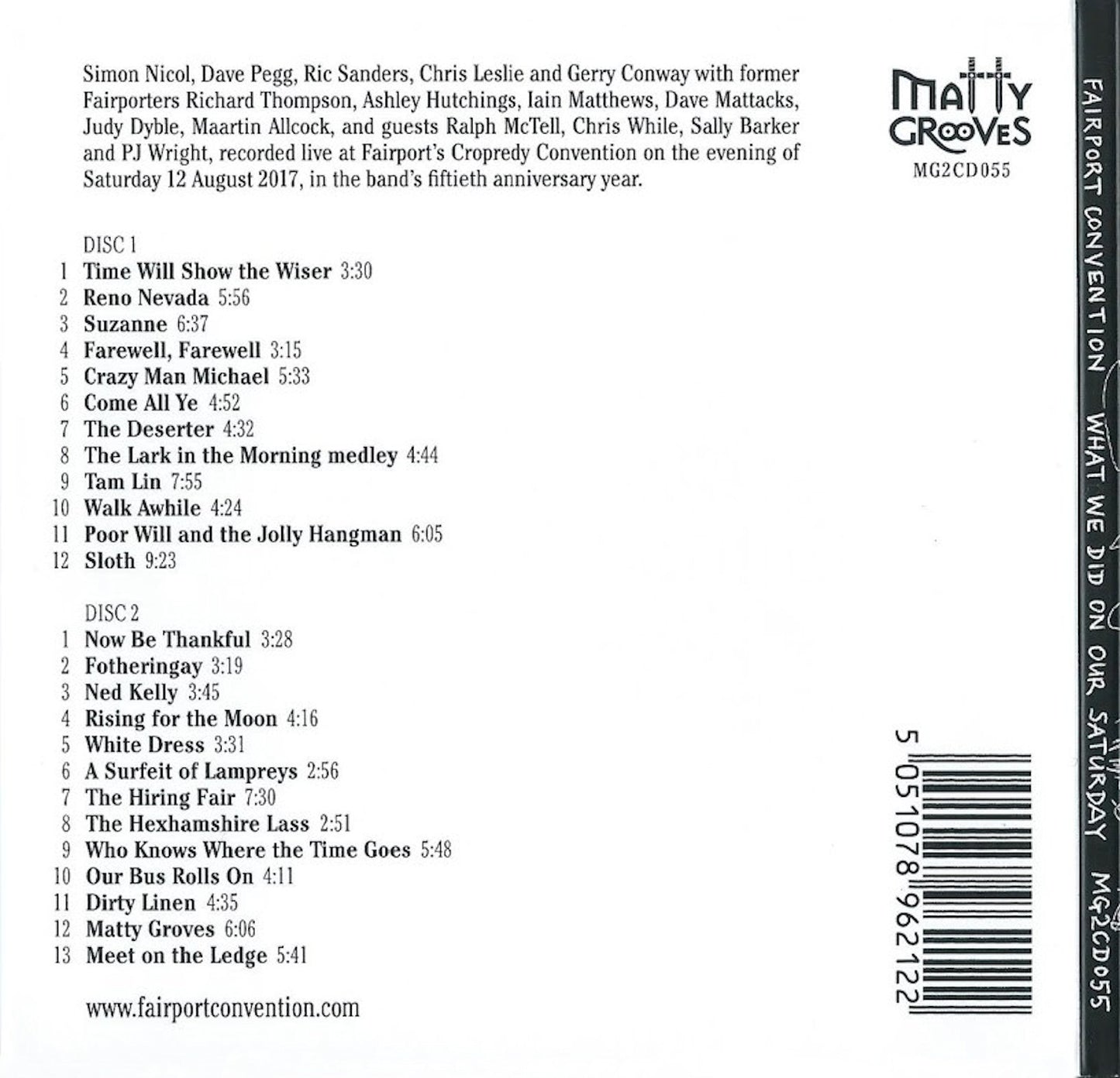FAIRPORT CONVENTION - WHAT WE DID ON OUR SATURDAY