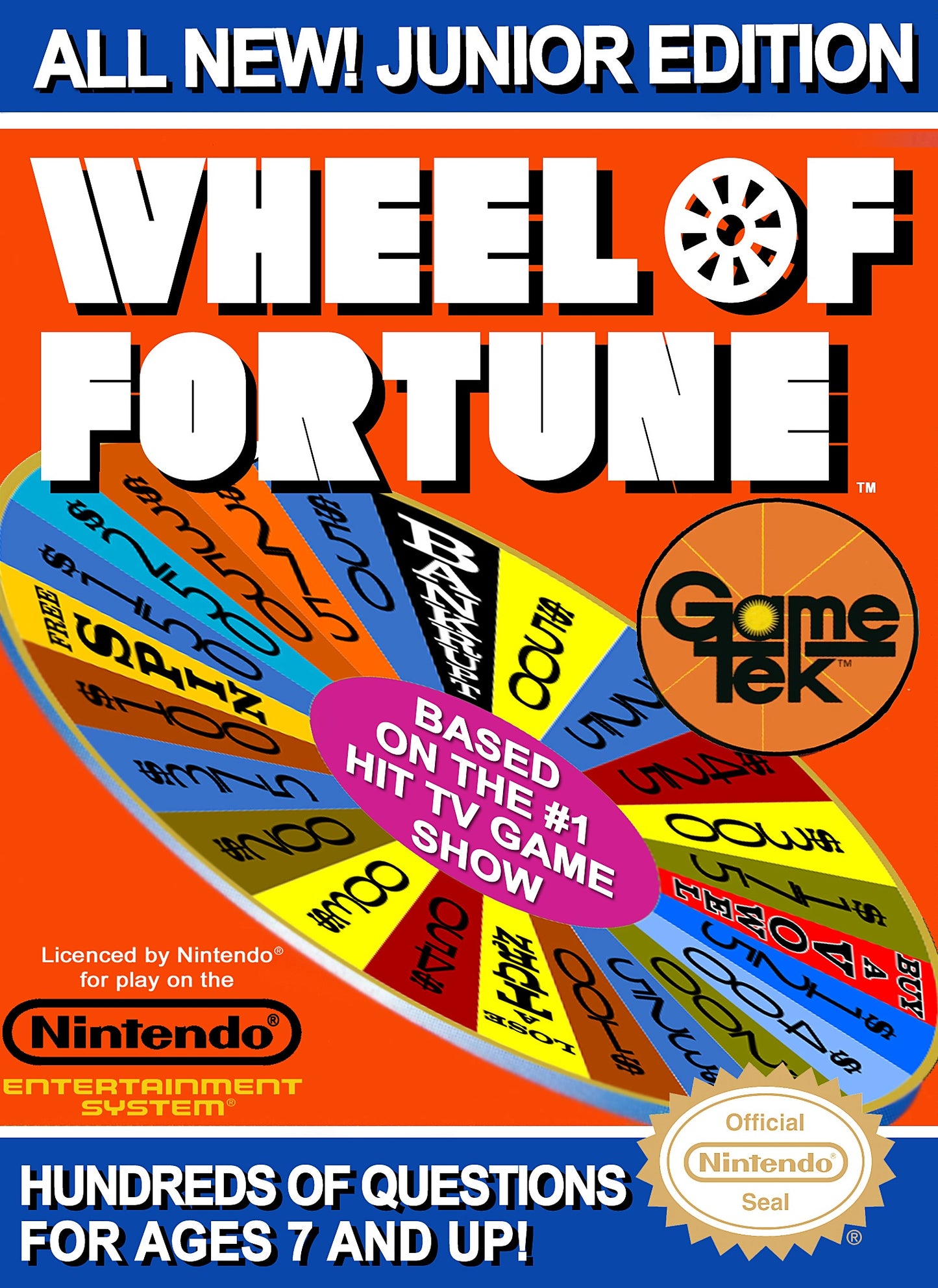 WHEEL OF FORTUNE: JUNIOR EDITION - NES (W/BOX & MANUAL)