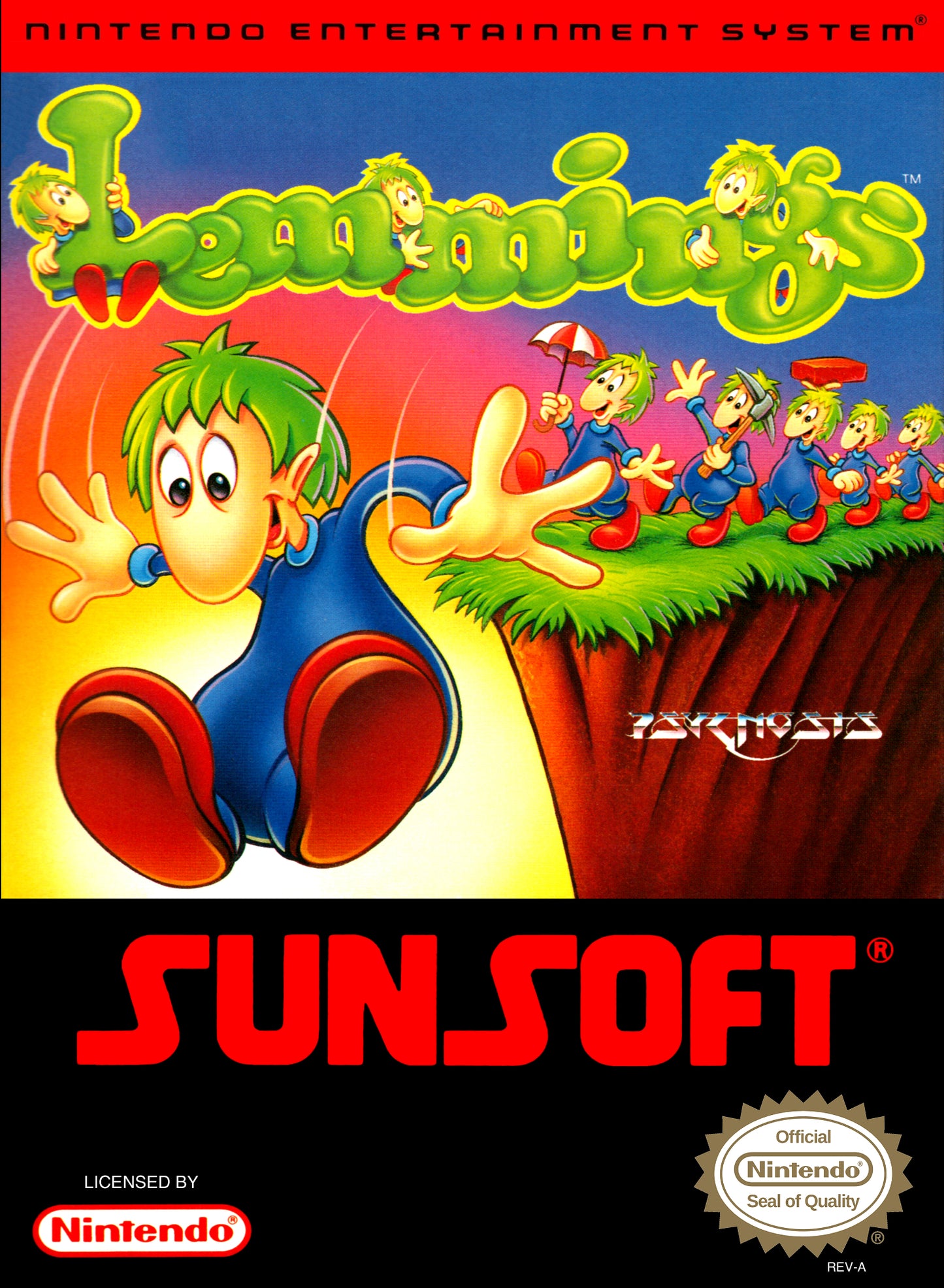 LEMMINGS - SNES (W/BOX & MANUAL)