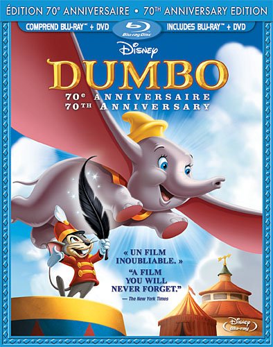 DUMBO (ANIMATED) - BLU-1941-DISNEY-70TH ANN ED BLU INC. DVD