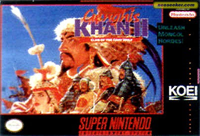 GENGHIS KHAN II: CLAN OF THE GRAY WOLF - SNES (W/BOX)