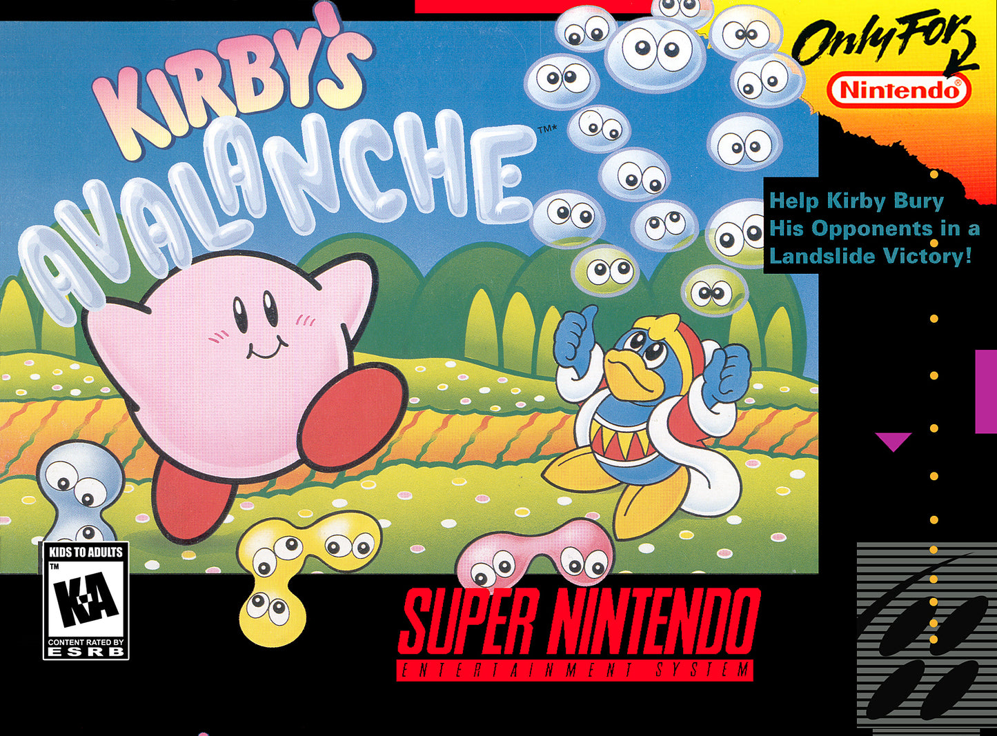 KIRBY'S AVALANCHE - SNES (W/BOX & MANUAL)