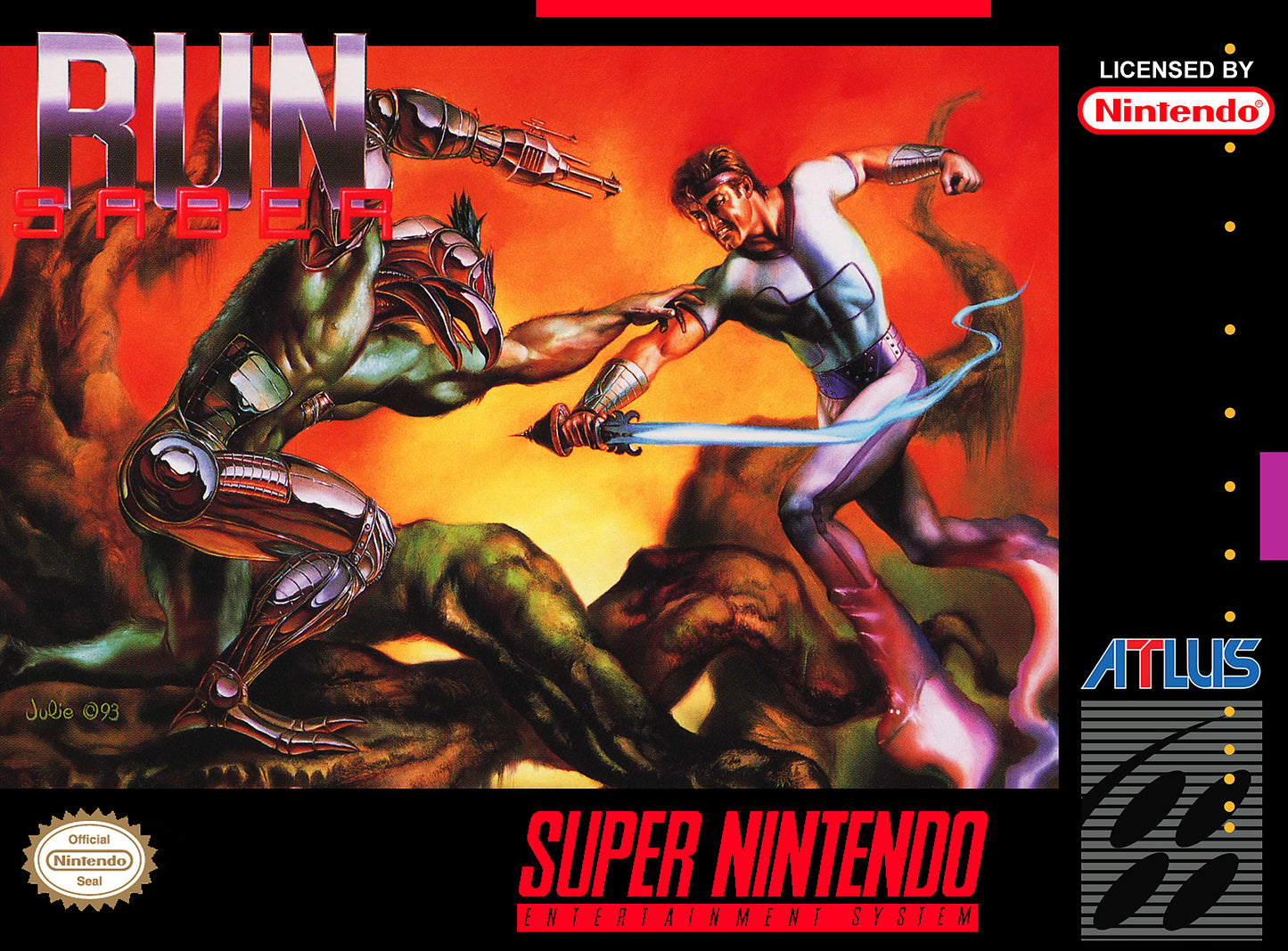 RUN SABER - SNES (W/BOX & MANUAL)