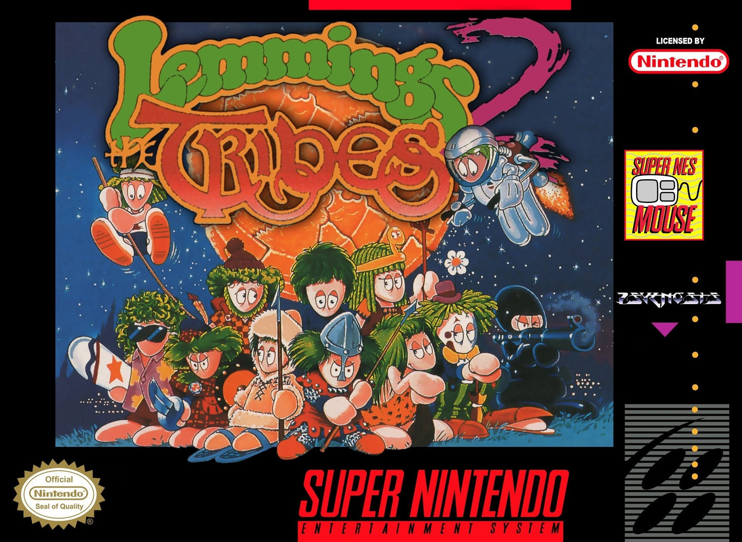 LEMMINGS 2: THE TRIBES - SNES (W/BOX)