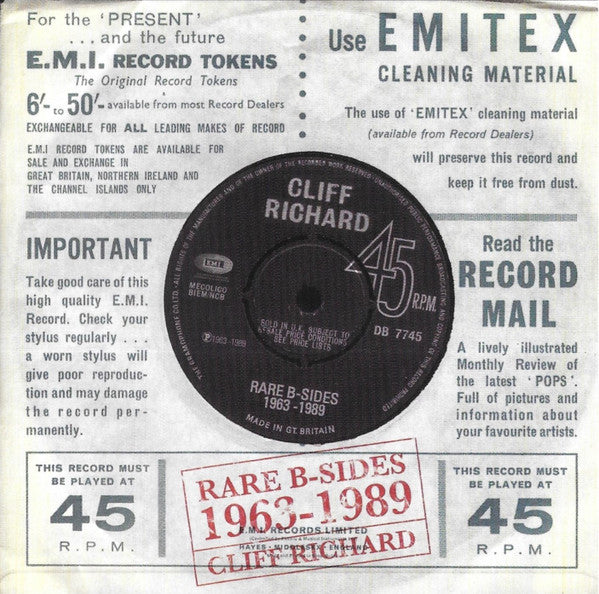 RICHARD, CLIFF - RARE B-SIDES 1963-1989