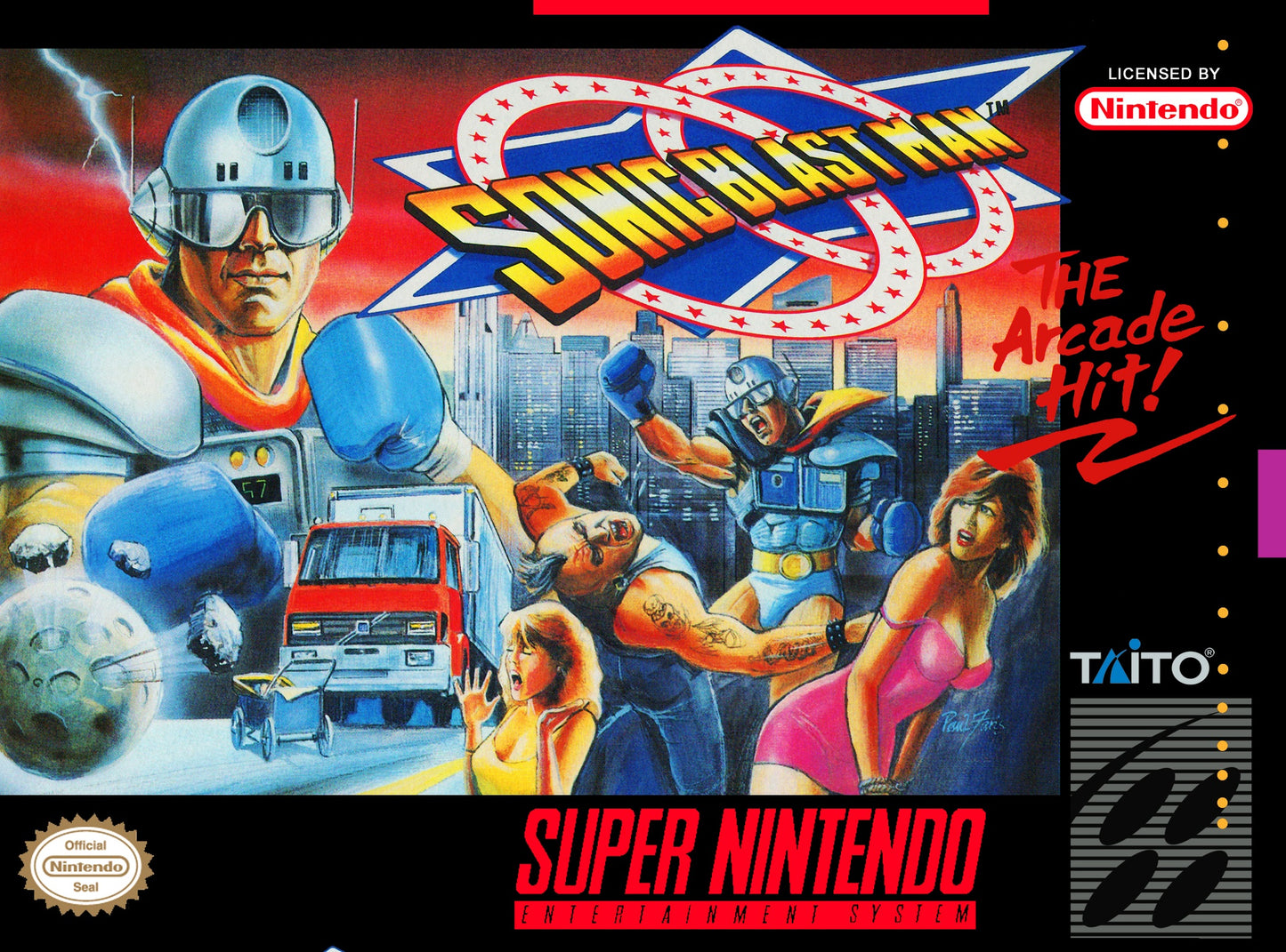 SONIC BLAST MAN - SNES (W/BOX)