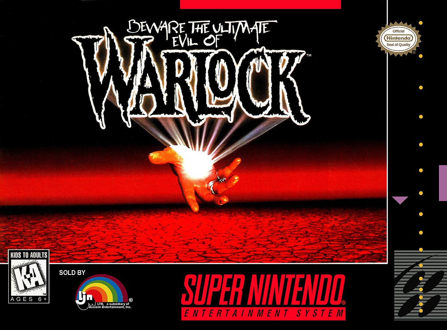 WARLOCK - SNES (W/BOX & MANUAL)