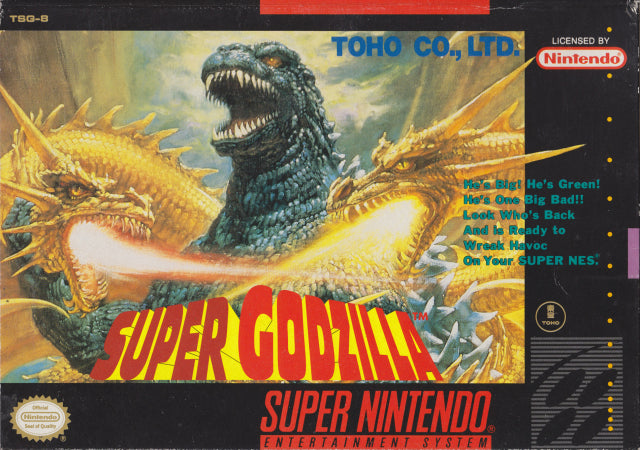 SUPER GODZILLA - SNES (W/BOX & MANUAL)