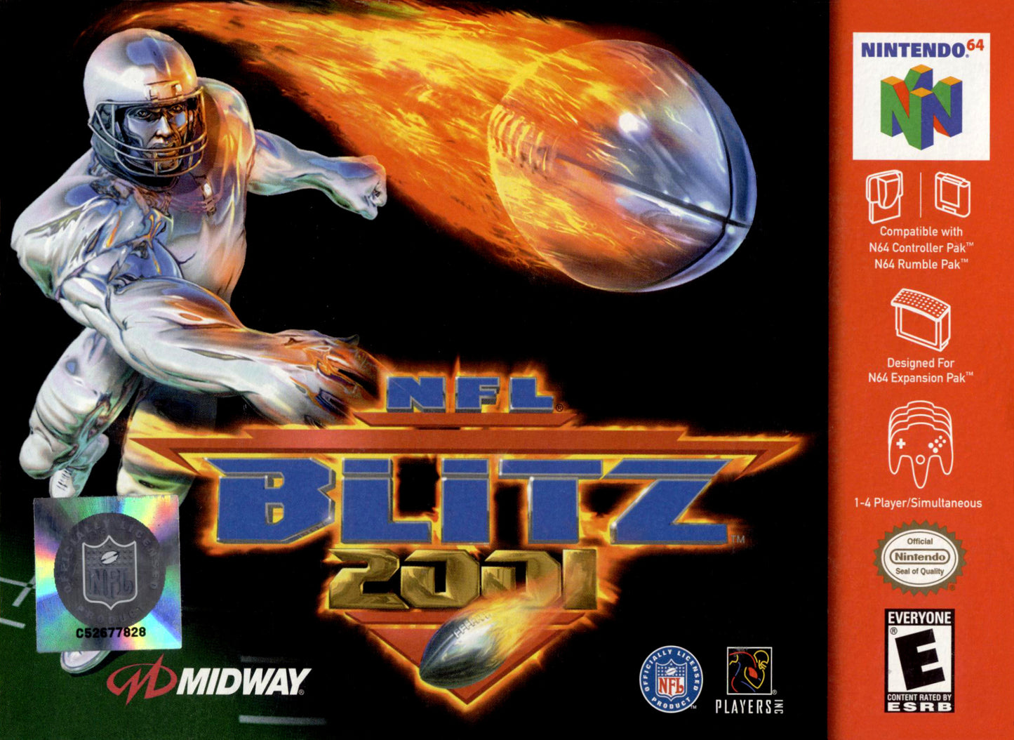 NFL BLITZ 2001 - N64 (W/BOX & MANUAL)