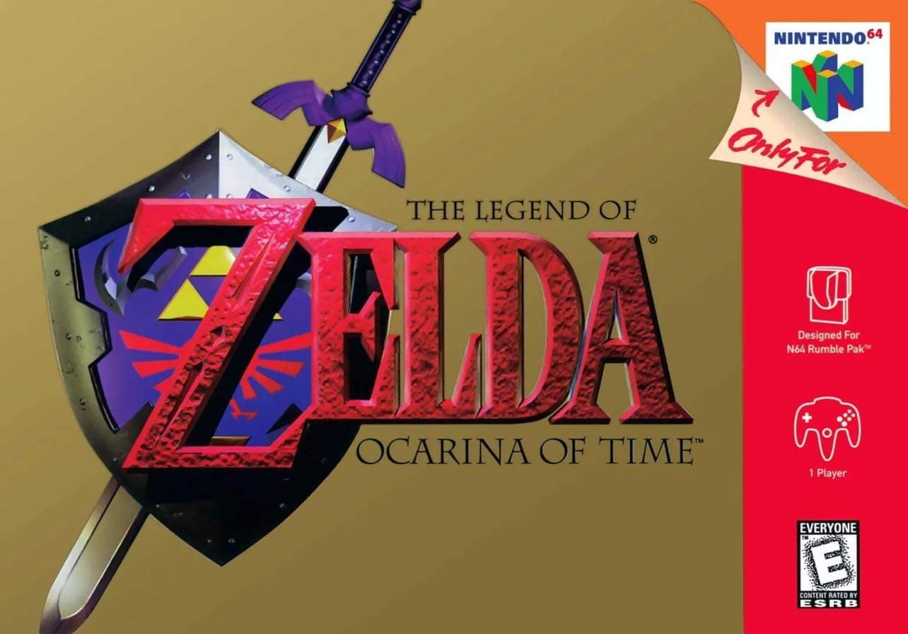 LEGEND OF ZELDA: OCARINA OF TIME (GREY C  - N64 (W/BOX & MANUAL)